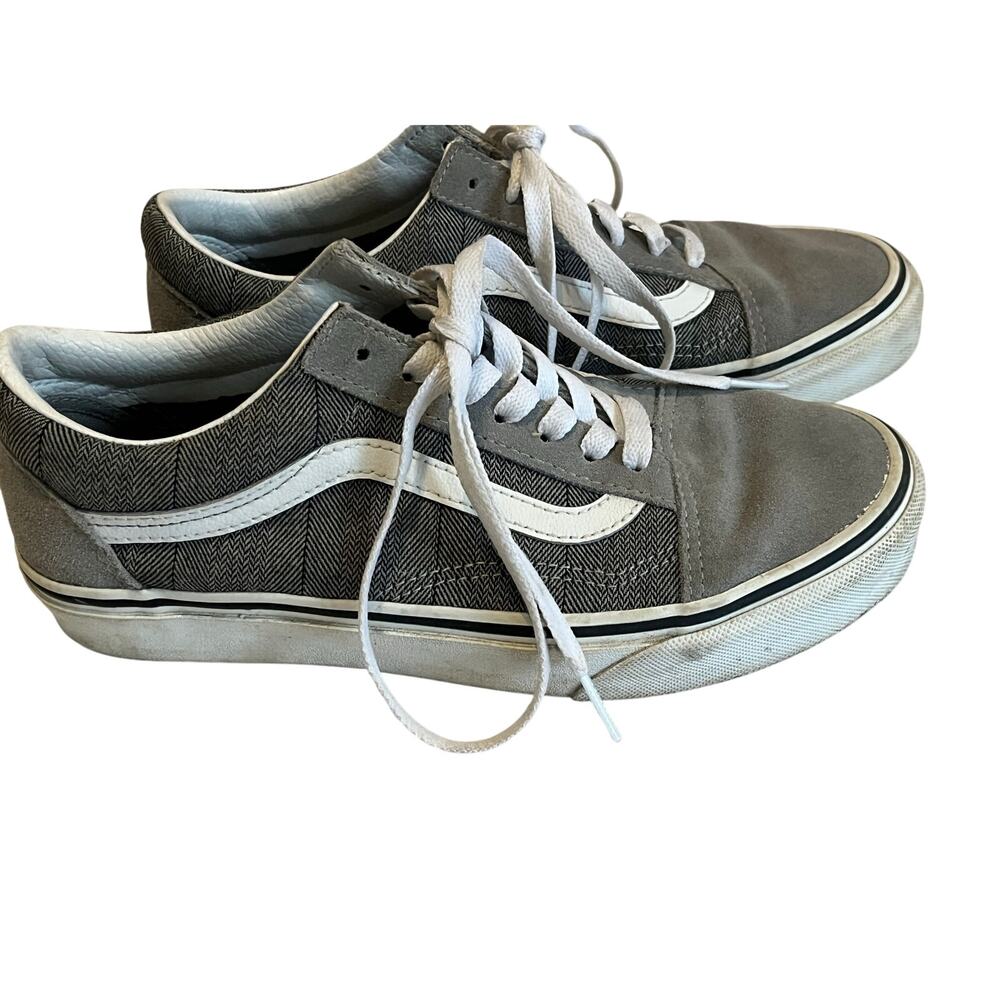 Vans Grey Old Skool Herringbone Skate Shoes US Men's 5.5 / US Women's 7.0